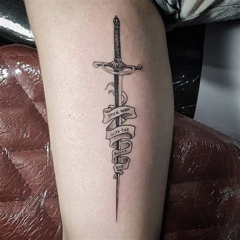 female sword tattoo|More.